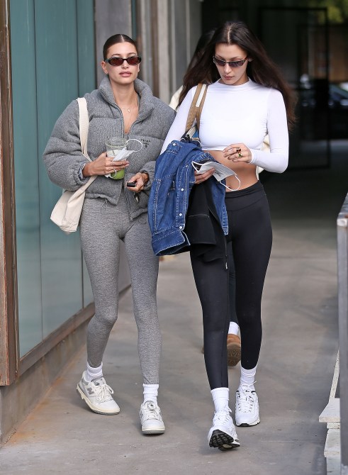 STYLECASTER | Bella Hadid Hailey Bieber Leggings