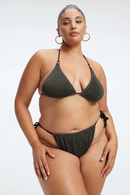 Good American Always Fits Tiny Metallic Top