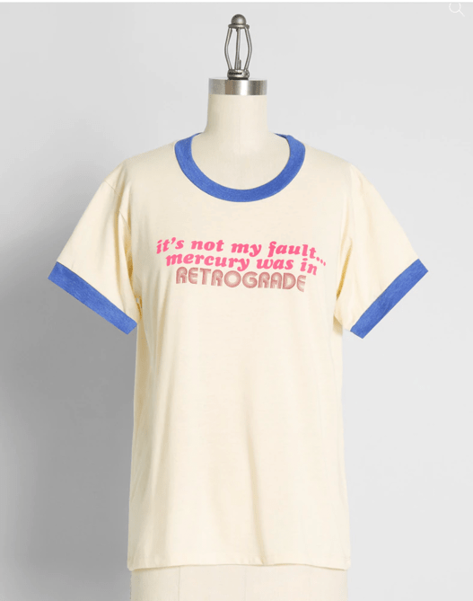 Photo: ModCloth: Mercury In Retrograde Graphic Ringer Tee