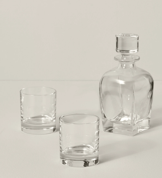 Tuscany Classics 3-Piece Whiskey Decanter & Glass Set