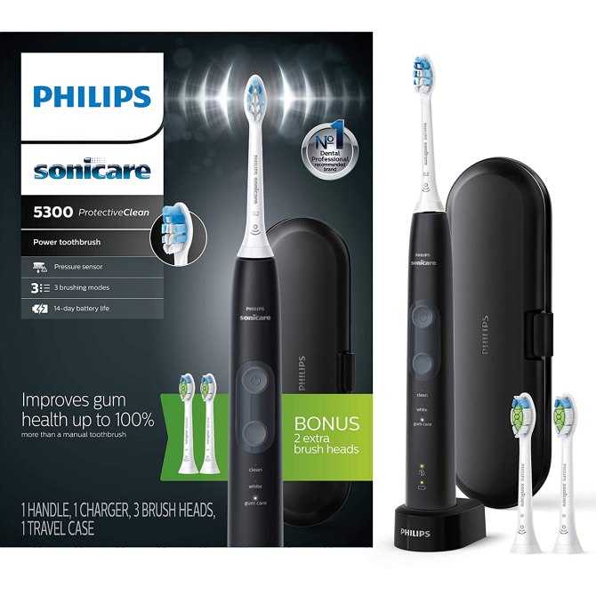  Philips Sonicare ProtectiveClean 5300 Rechargeable Electric Power Toothbrush