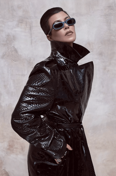 Faux Croc Trench Coat