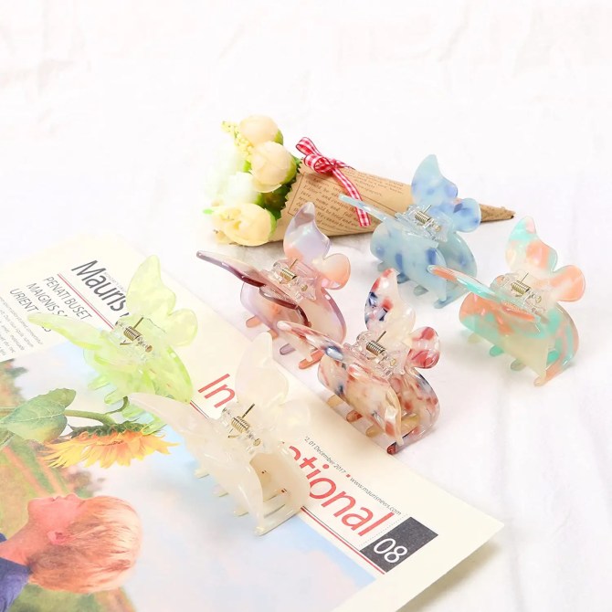 NAISIER Butterfly Tortoise Shell Hair Claw Clips (6-Pack) Amazon