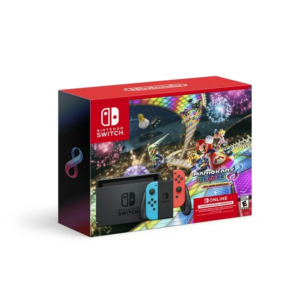 Nintendo Switch w/ Neon Blue & Neon Red Joy-Con + Mario Kart 8 Deluxe Walmart