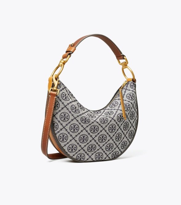 Tory Burch T Monogram Mini Crescent Bag