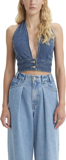 Levi’s Daisy Denim Halter Top Amazon