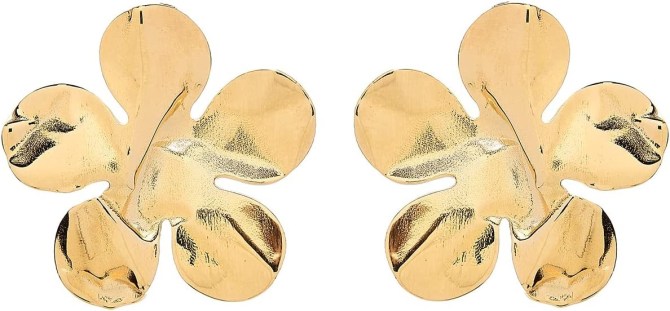 Oscar de la Renta Crushed Flower Earrings Amazon