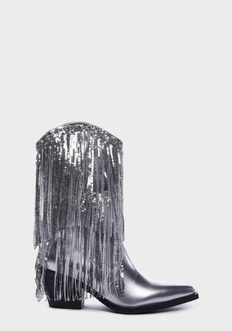 dolls kill metallic boots