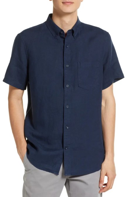 Nordstrom Linen Buttondown Shirt
