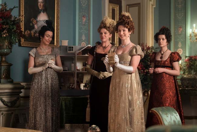 Helen Coathup-Collier as Princess Augusta. Queen Charlotte: A Bridgerton Story. Image: Netflix