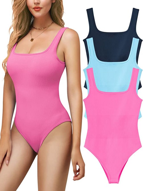 MRIGNT Ribbed Seamless Bodysuit