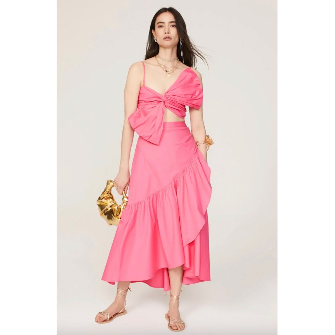 Ashley Park x RTR Pink Midi Skirt