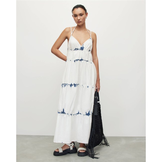 Sulli Bleach Washed Denim Maxi Dress