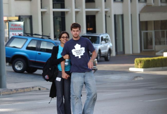 Rosario Dawson and Joshua Jackson are seen on May 04, 2002 in Los Angeles, California.