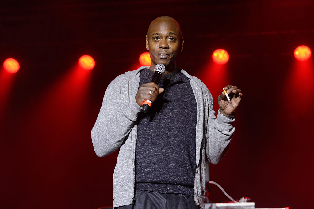CHICAGO, IL - SEPTEMBER 21: Dave Chappelle performs on stage during AAHH!! Fest 2014 at Union Park on September 21, 2014 in Chicago, United States. (Photo by Daniel Boczarski/Redferns via Getty Images)