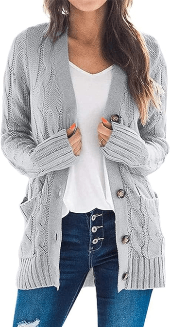 PRETTYGARDEN Open Front Cardigan Sweater