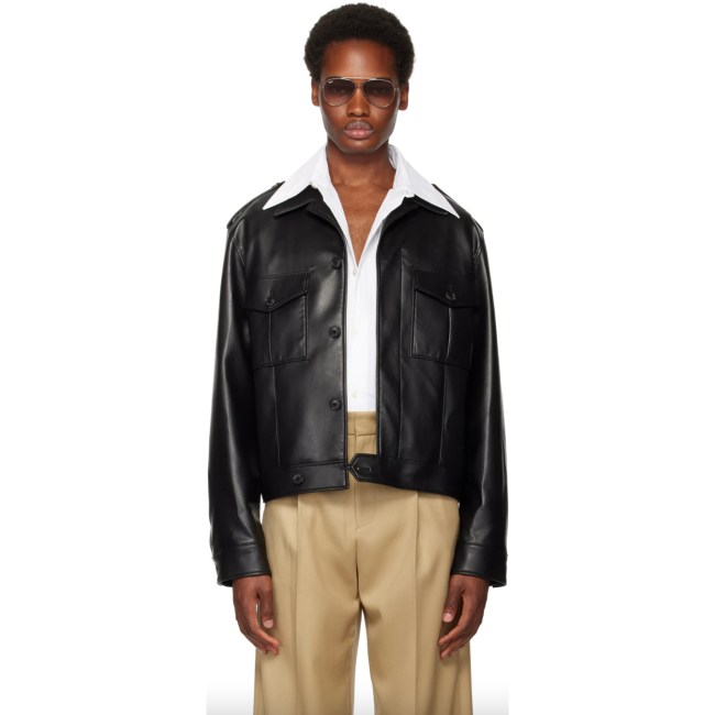 SSENSE Exclusive Black Faux-Leather Jacket