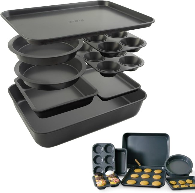 Elbee Home 8-Piece Nonstick Aluminized Steel