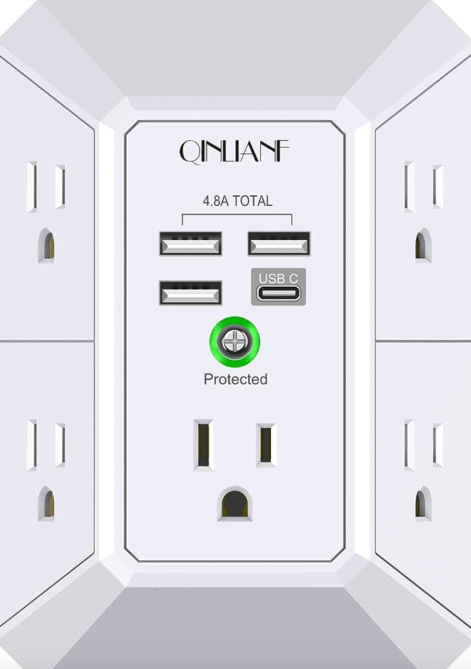 Wall Charger, Surge Protector, & Outlet Extender