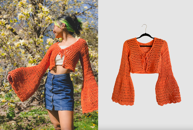 Long Sleeve Crochet Cardigan