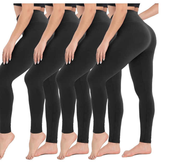 CAMPSNAIL 4 Pack High Waisted Leggings for Women