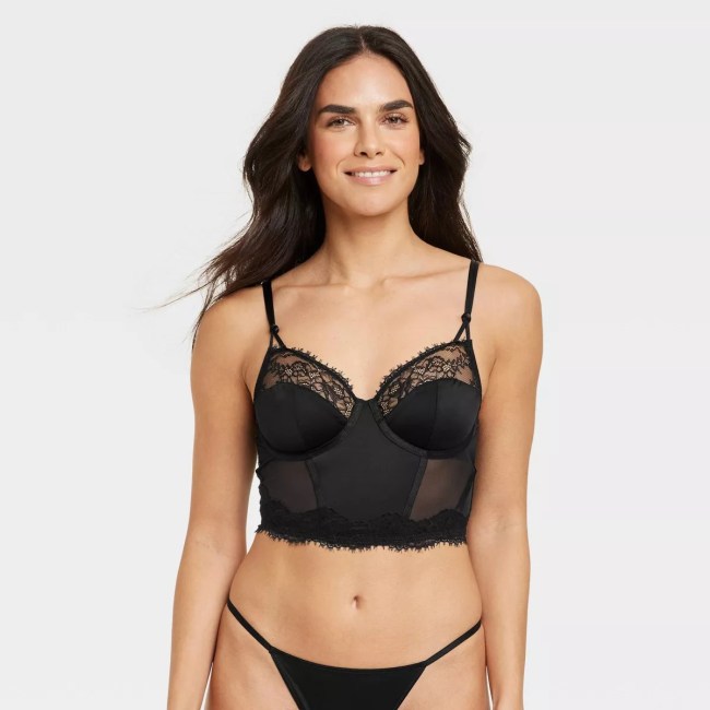 Auden Women's Lace Lingerie Corset in black