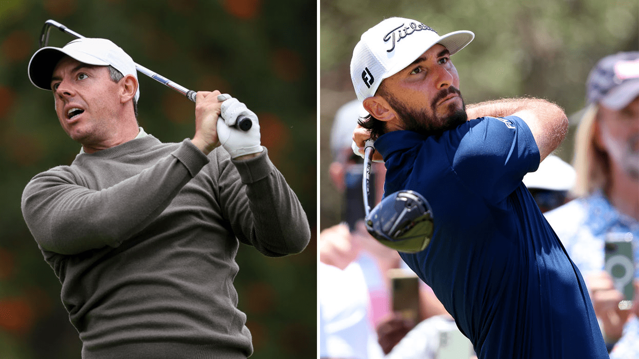Professional golfers Rory McIlroy and Max Homa
