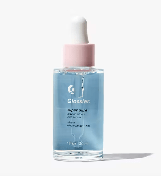 A bottle of Glossier Super Pure serum