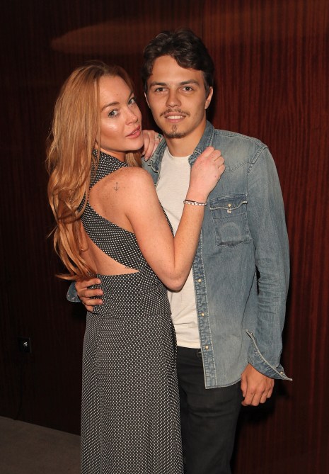 Lindsay Lohan and Egor Tarabasov attend a  private screening