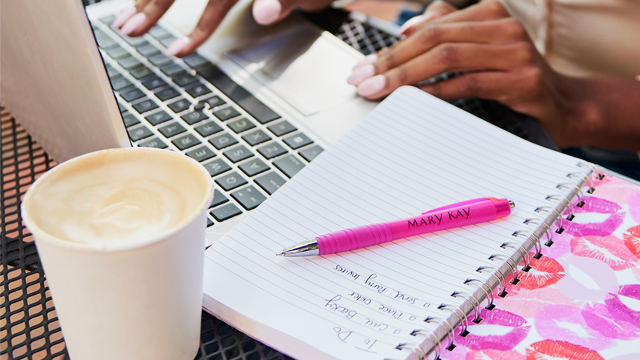 Woman working outside