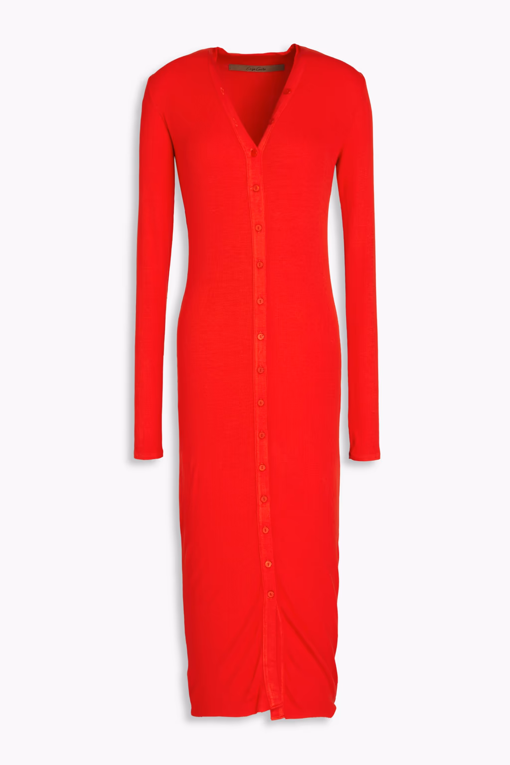 enza costa red cardigan dress