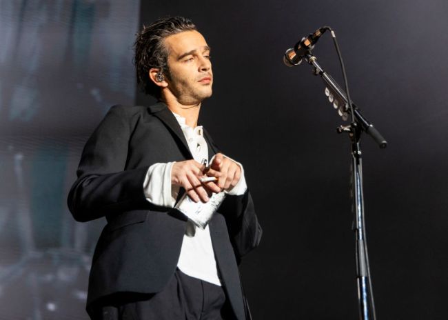 Matty Healy of The 1975 performs on day 2 of Music Midtown 2023 at Piedmont Park on September 16, 2023 in Atlanta, Georgia.
