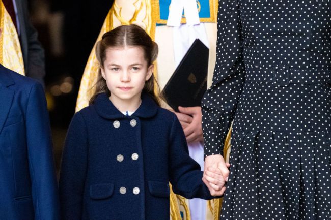 Princess Charlotte of Cambridge at the memorial service for the Duke Of Edinburgh at Westminster Abbey in London, England.