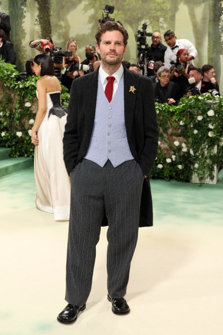 Jamie Dornan attends The 2024 Met Gala Celebrating "Sleeping Beauties: Reawakening Fashion" at The Metropolitan Museum of Art on May 06, 2024 in New York City.