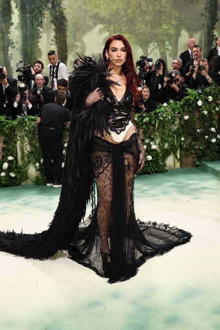 Dua Lipa attends The 2024 Met Gala Celebrating "Sleeping Beauties: Reawakening Fashion" at The Metropolitan Museum of Art on May 06, 2024 in New York City.