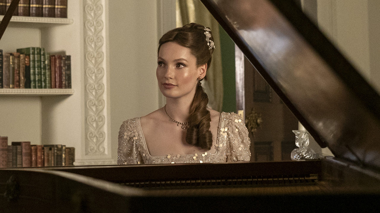 Hannah Dodd as Francesca Bridgerton in episode 302 of Bridgerton.