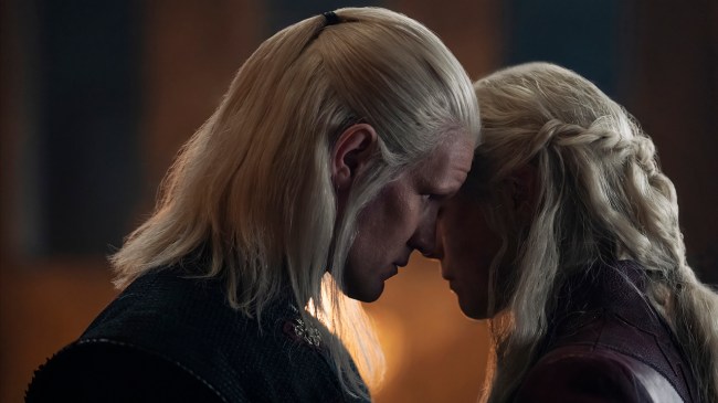 Matt Smith as Daemon Targaryen, Emma D'Arcy as Rhaenys Targaryen