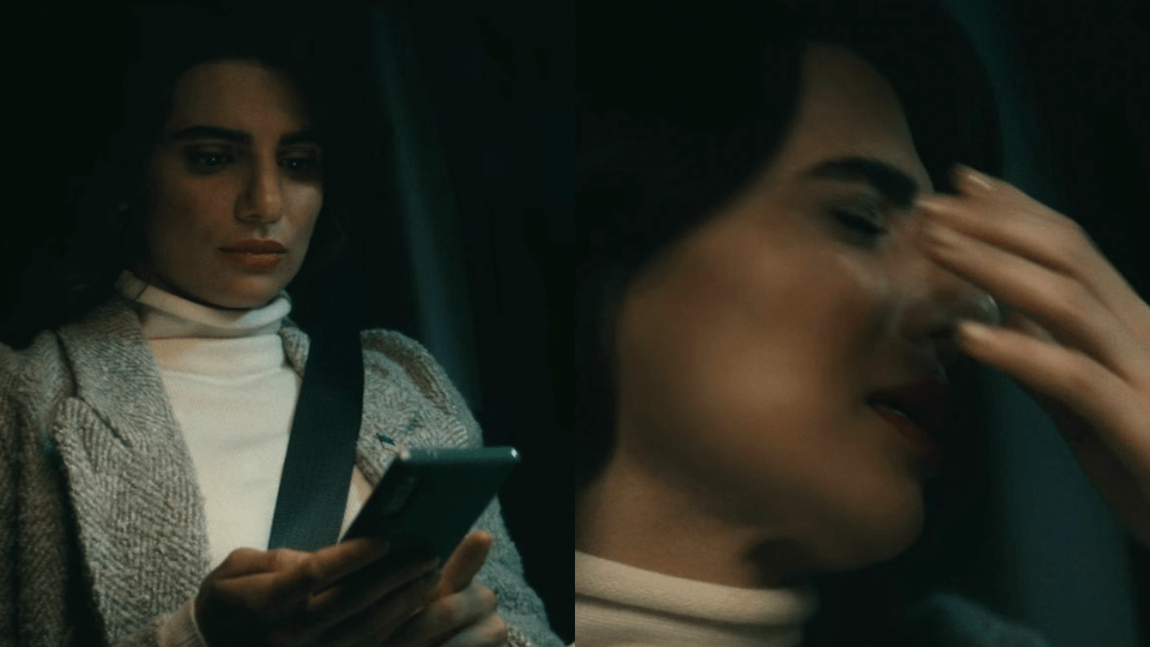 Victoria Neuman in The Boys reacting to Billy Butcher's text