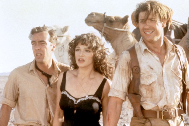 THE MUMMY, John Hannah, Rachel Weisz, Brendan Fraser, 1999.
