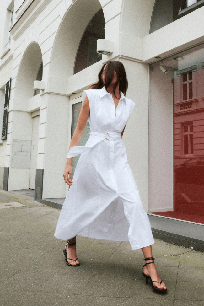 Zara Long Poplin Dress