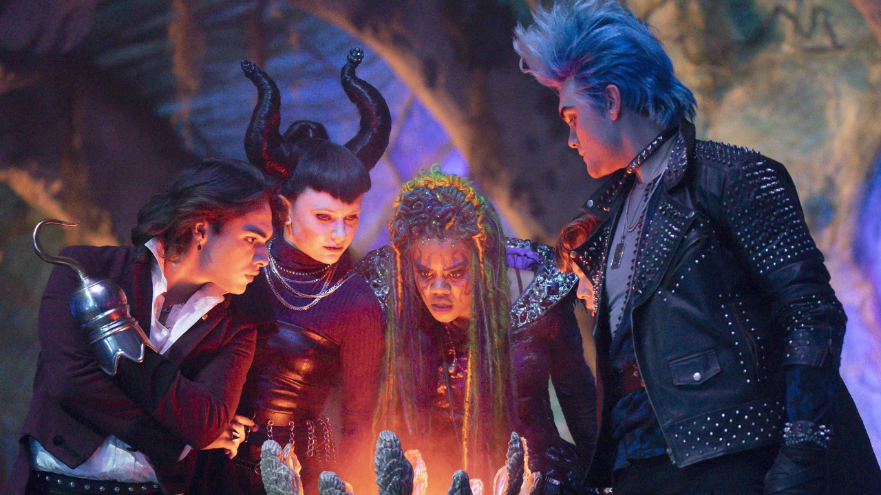 DESCENDANTS: THE RISE OF RED, from left: Joshua Colley, Mars, Dara Renee, Peder Lindell, Anthony Pyatt