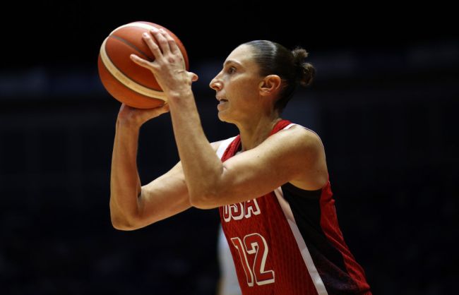 Diana Taurasi of The United States  during the 2024 USA Basketball Showcase match between USA Women and Germany Women at The O2 Arena on July 23, 2024 in London, England.