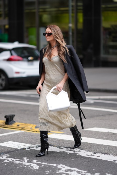 A woman in New York City.