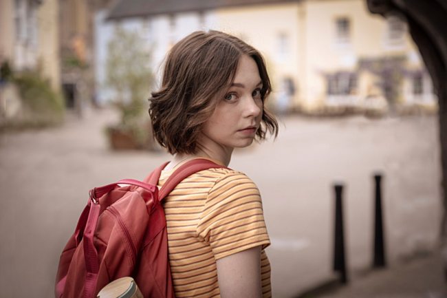 Emma Myers in "A Good Girl's Guide to Murder."