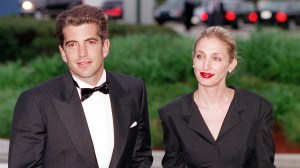 FILE PHOTO: John F. Kennedy, Jr. and his wife Carolyn Bessette Kennedy arrive at the annual John F. Kennedy Library Foundation dinner and Profiles in Courage awards in honor of the former President's 82nd Birthday, Sunday, May 23, 1999 at the Kennedy Library in Boston, MA.