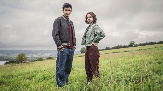 A Good Girl's Guide to Murder. Zain Iqbal as Ravi Singh and Emma Myers as Pip Fitz-Amobi in A Good Girl's Guide to Murder.