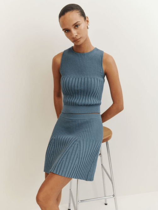 Reformation Kate Cotton Knit Two Piece