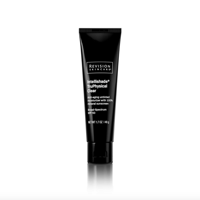 Revision Intellishade With SPF 50 in a black tube.