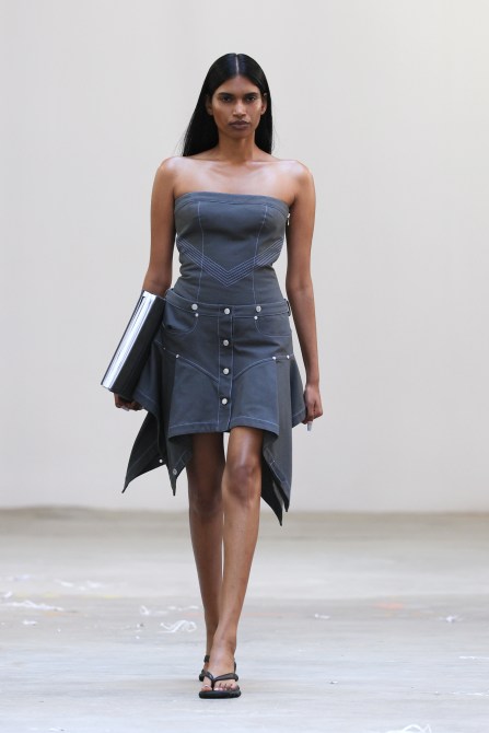 A model walks the runway for the Jane Wade fashion show during the September 2024 New York Fashion Week