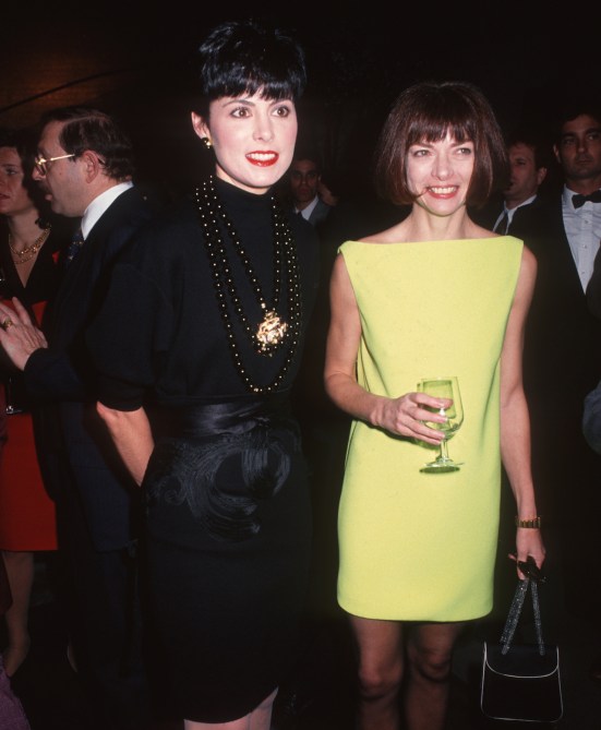 Gayfryd Steinberg and Anna Wintour during Party For New Andre Courreges Boutique at Bloomingdale's in New York City, New York, United States.